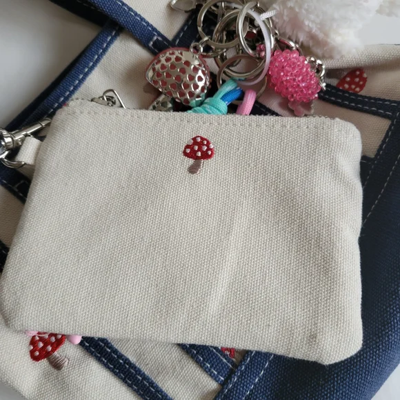 Madden Girl Mushroom Print Canvas Tote Bag - Picture 5 of 13